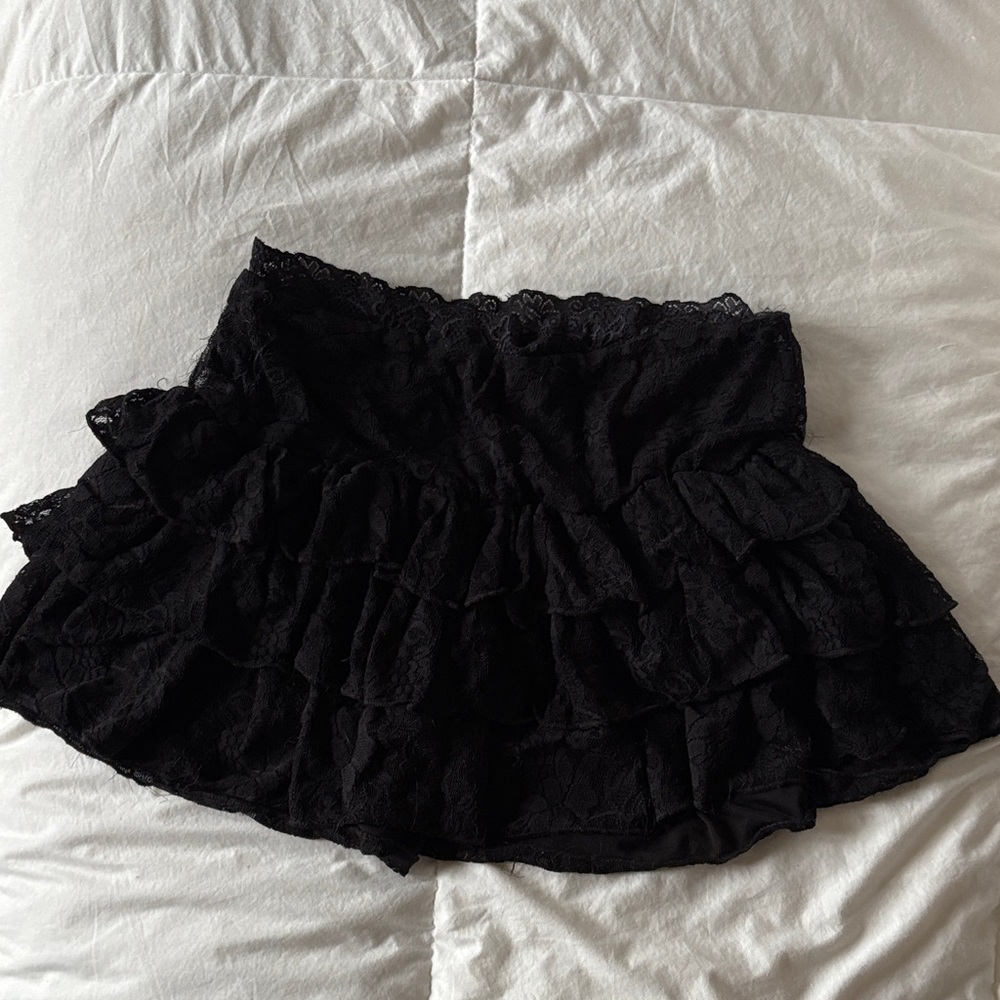 Outcast Emerson Black Lace Tiered Mini